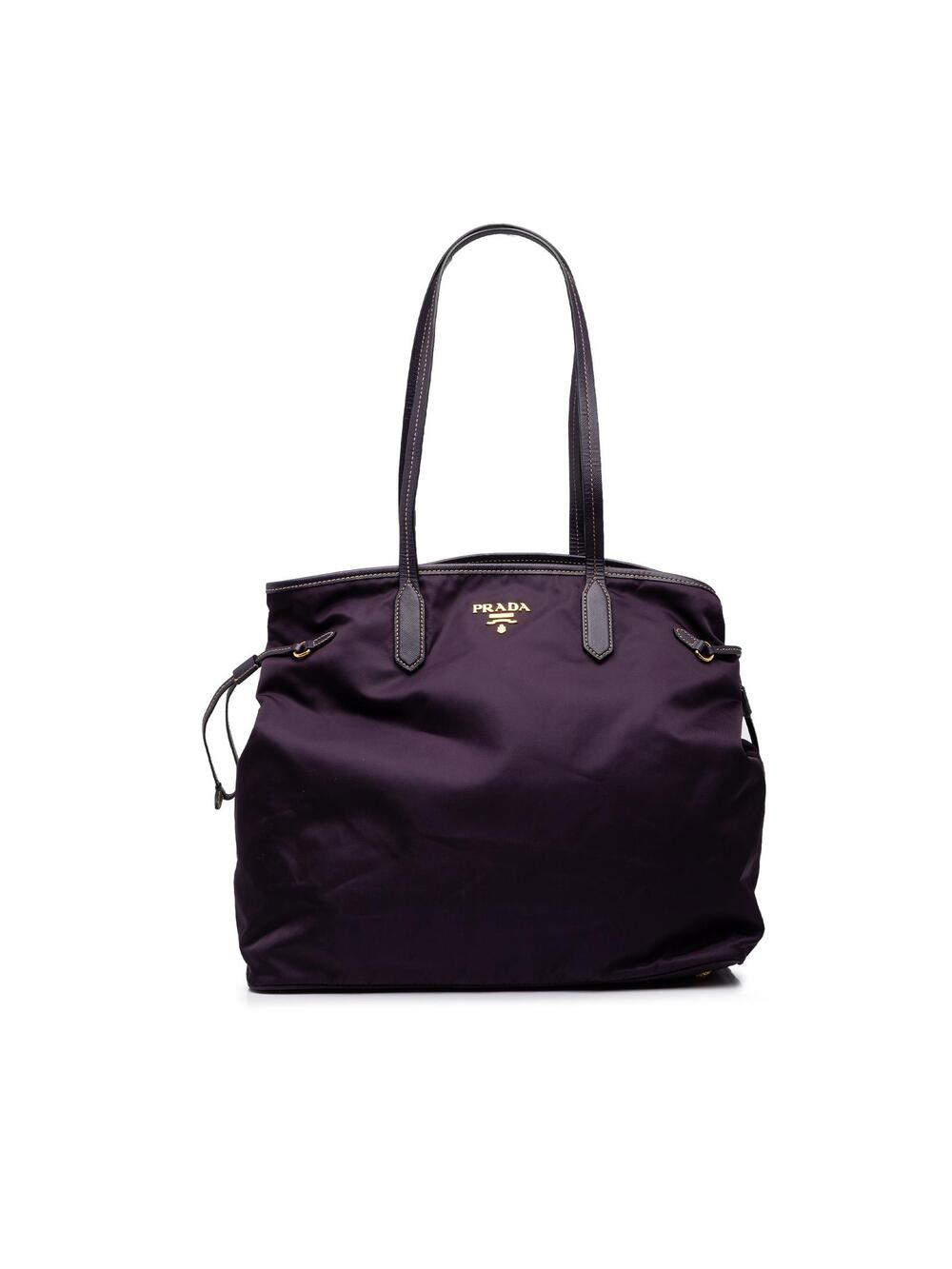 Prada Saffiano Trimmed Tessuto Tote #359994P64B